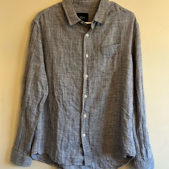 Men’s Large Rails Wyatt shirt in Navy Chambray - Picture 2 of 5